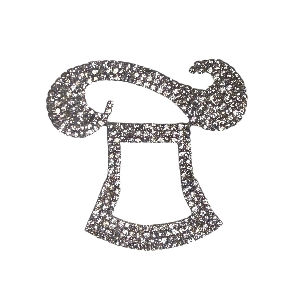 Vintage sparkling Rhinestone Brooch‎ Pin Style Accent Abstract Art Deco